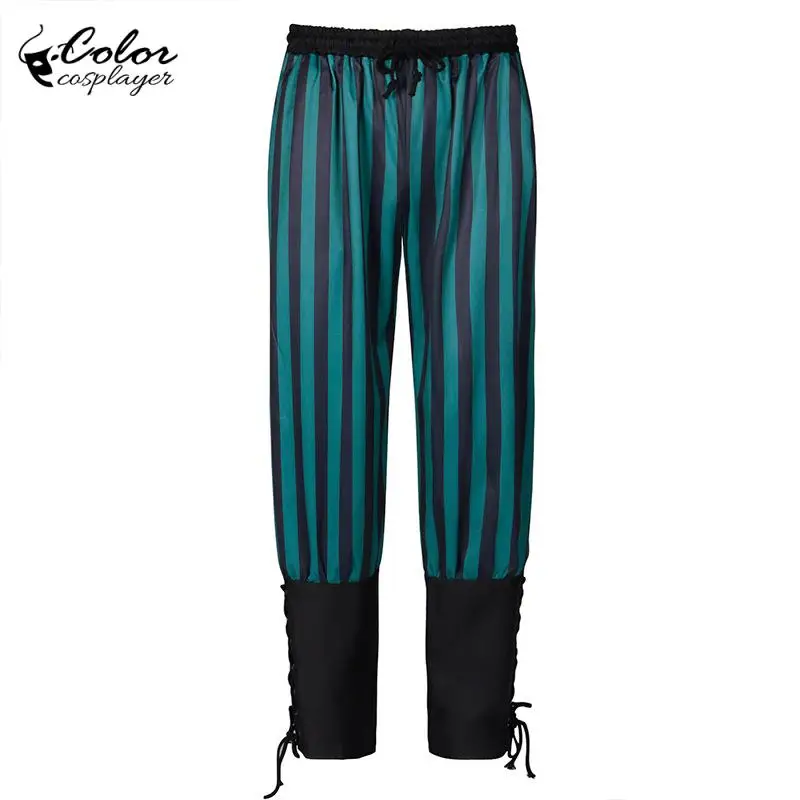 Cor cosplayer vertical modelado calças pirata medieval tornozelo ligação calças pirata cosplay traje carnaval festival wear