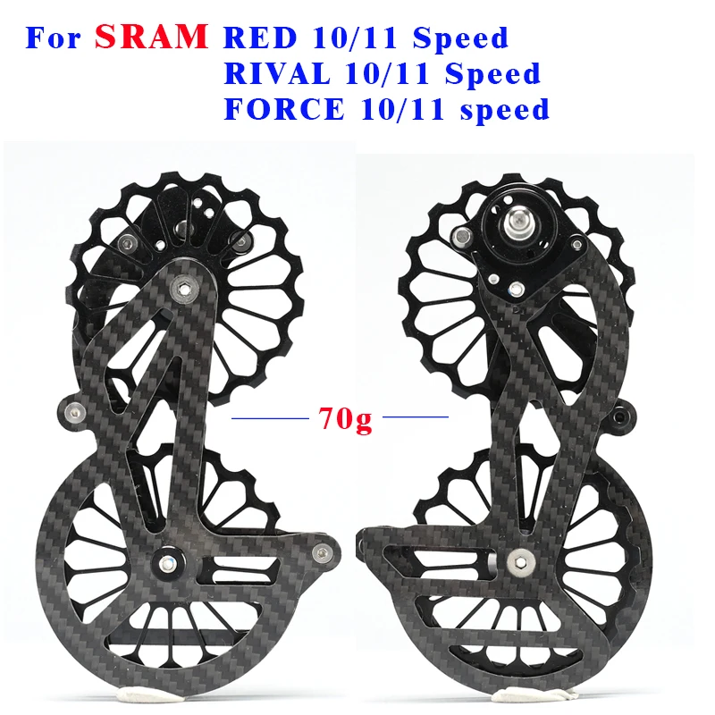 

Ultralight Carbon Oversized Ceramic Rear Derailleur Pulley Road Bike Bicycle Jockey Pulley For SRAM RED RIVAL FORCE 10 11s Parts