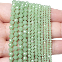 2mm 3mm 4mm Faceted Natural Green Jade Stone Beads Round Loose Beads for Jewelry Making Diy Bracelet Accessories