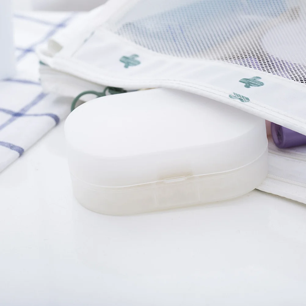 

2Pcs Soap Box Plastic Lightweight Waterproof Container for Bathroom Shower Travel Home Plastic Soap Dish