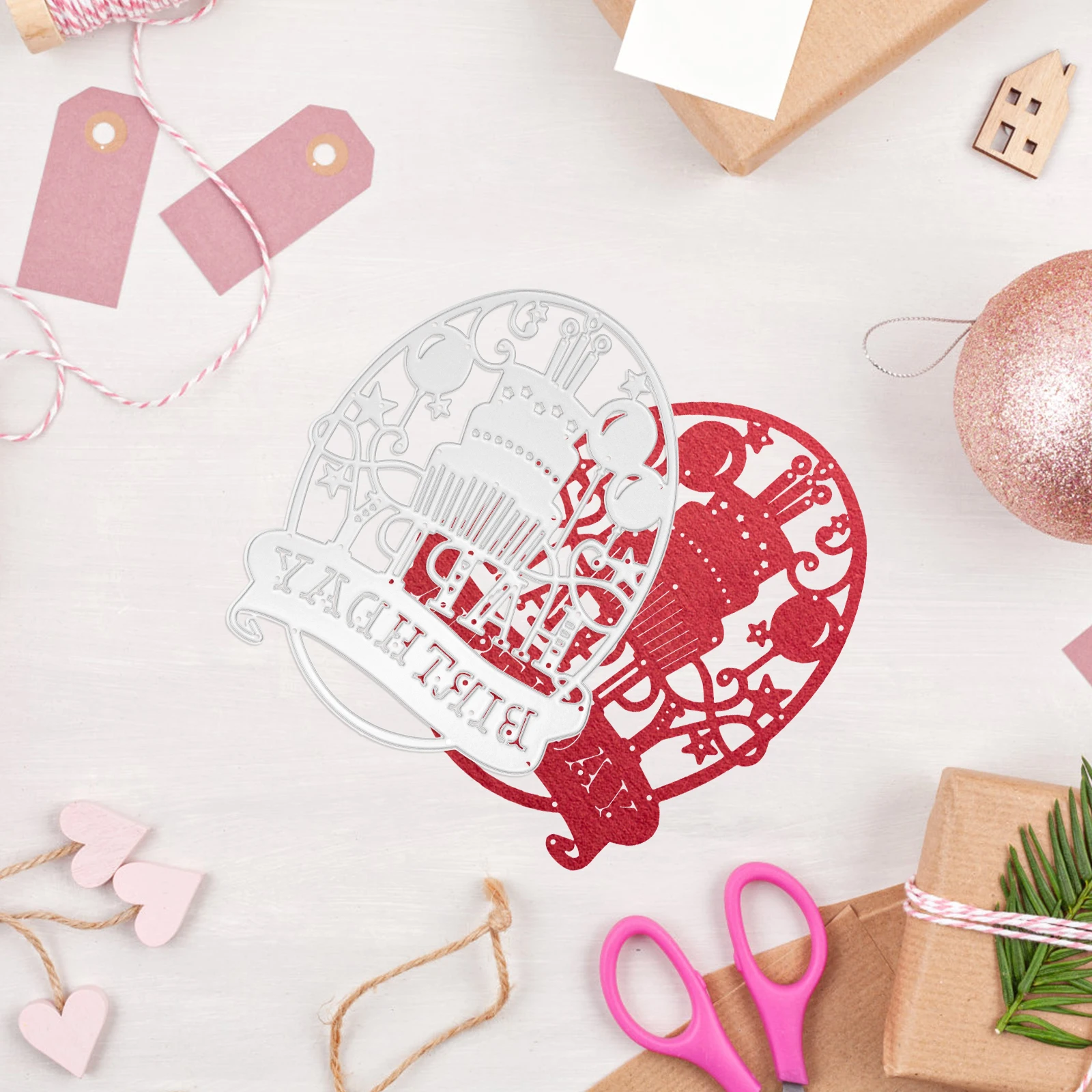 

Happy Birthday Cutter Card Making Die Stencils Scrapbook Metal Cutting Dies Decor Photo Frame Album Molds Craft