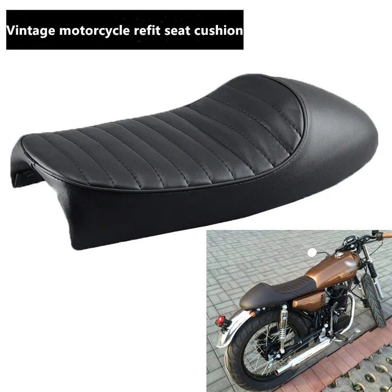 Motocicleta cafe racer substituição do vintage corcunda sela assento saco adequado corcunda almofada para yamaha kawasaki honda cg125