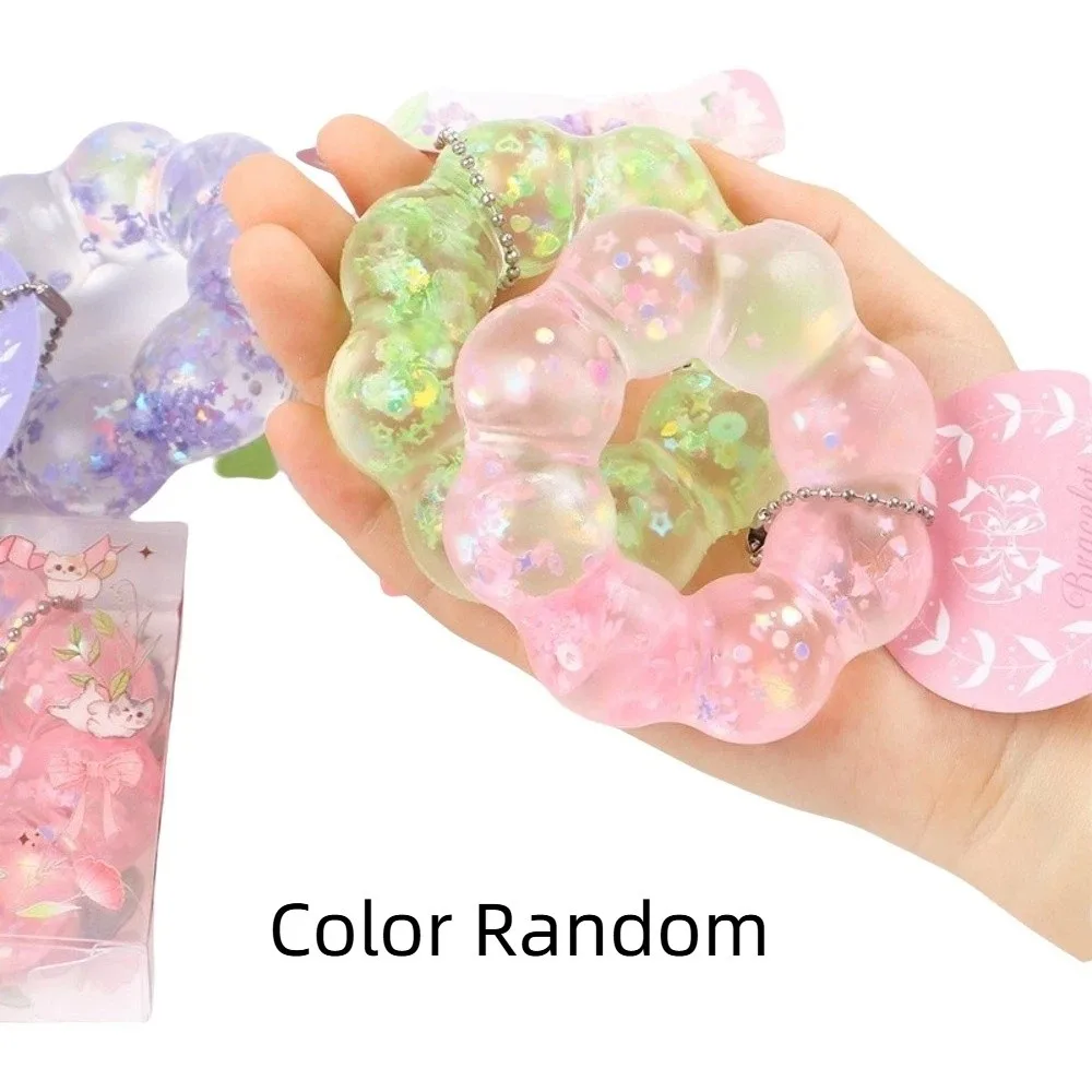 Sensory Funny Maltose Slow Rebound Bracelet Sequin Donut Soft Pinch Bracelet Portable Fidget Children