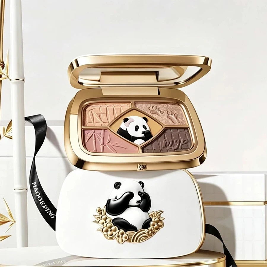MAOGEPING Floral Fantasy Quad Eyeshadow Matte Shimmer Finishes,Soft Blossom Neutrals for Natural Daily Looks Eye Shadow Palette