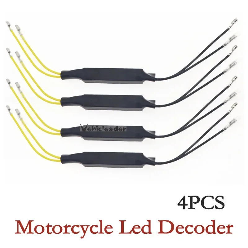 4x 12V 21W Motorcycle Flasher LED Turn Signal Lights AMS Cement Indicator Load Resistor Fault Decoder Solve Blinker Error 26 Ohm