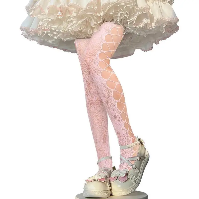 

Женские колготки с цветочной сеткой, прямые брюки с высокой талией, корейская повседневная одежда, нейтральный G, другой материал 00%