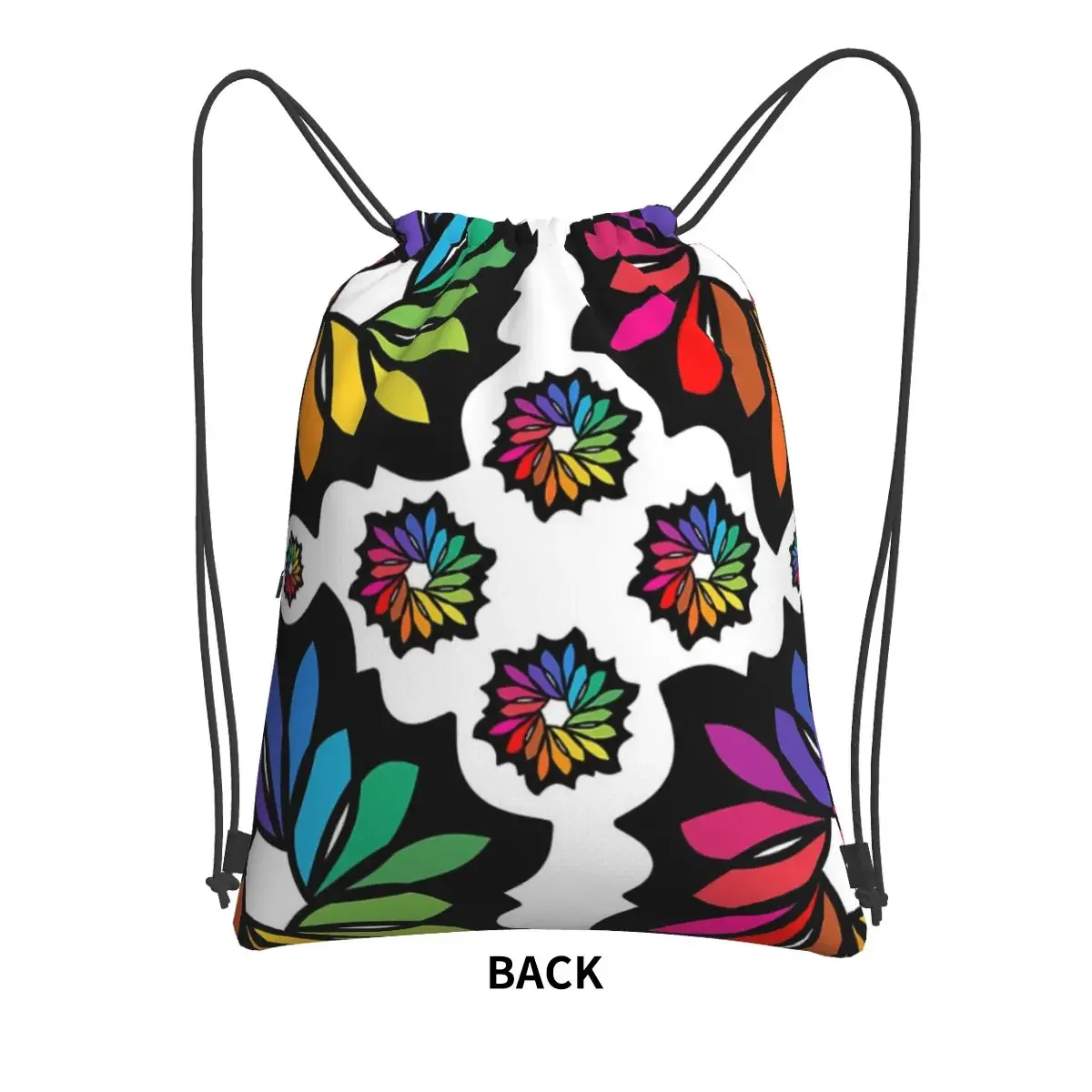 Funky Floral Portable Backpacks Drawstring Bag Multi-function Drawstring Bundle Pocket Sundries Bags For Travel Sport Man Woman