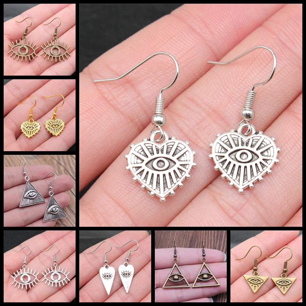 Fashion Handmade Simple Design Triangular Eye Egyptian Eye of Horus Earrings Drop Earrings For Women