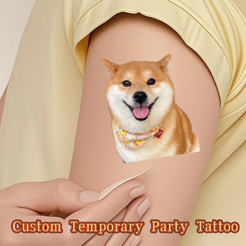 Hewan Kustom Tato Sementara Pribadi Stiker Lucu Kucing Anjing Burung Peliharaan Avatar Hadiah Ulang Tahun 15 Buah Dekorasi Pesta Festival