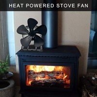 Stove Fan Energy Saving  Fireplace 5 Blade Fireplace Quiet SafeHeat Powered Stove Fan Log Wood Burner Eco Friendly Fan