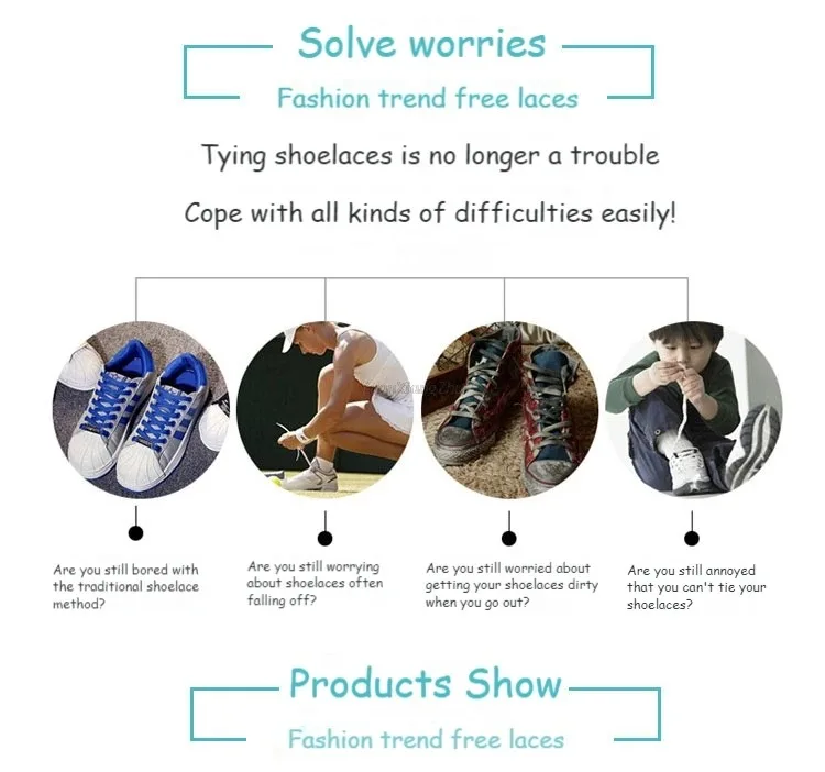 12 Pcs Silicon Elastic Laces Sneakers Shoelaces Without Ties Rubber Band for Casual Shoes Men Women Sport Shoes Lazy Accessories