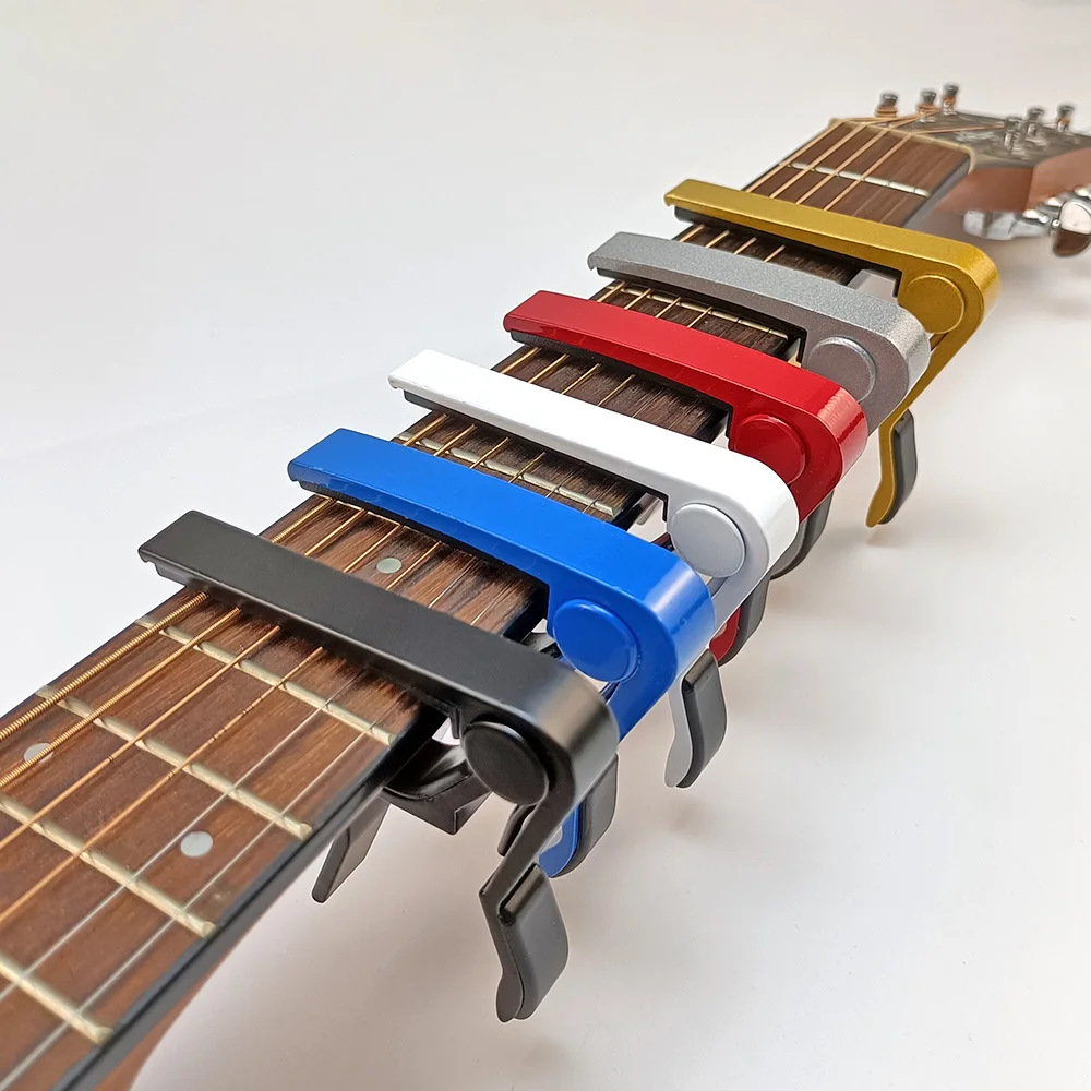 Capo de guitarra, abrazadera Universal de Metal y aluminio para guitarra, abrazadera para varios tipos de instrumentos de cuerda, accesorios para guitarra