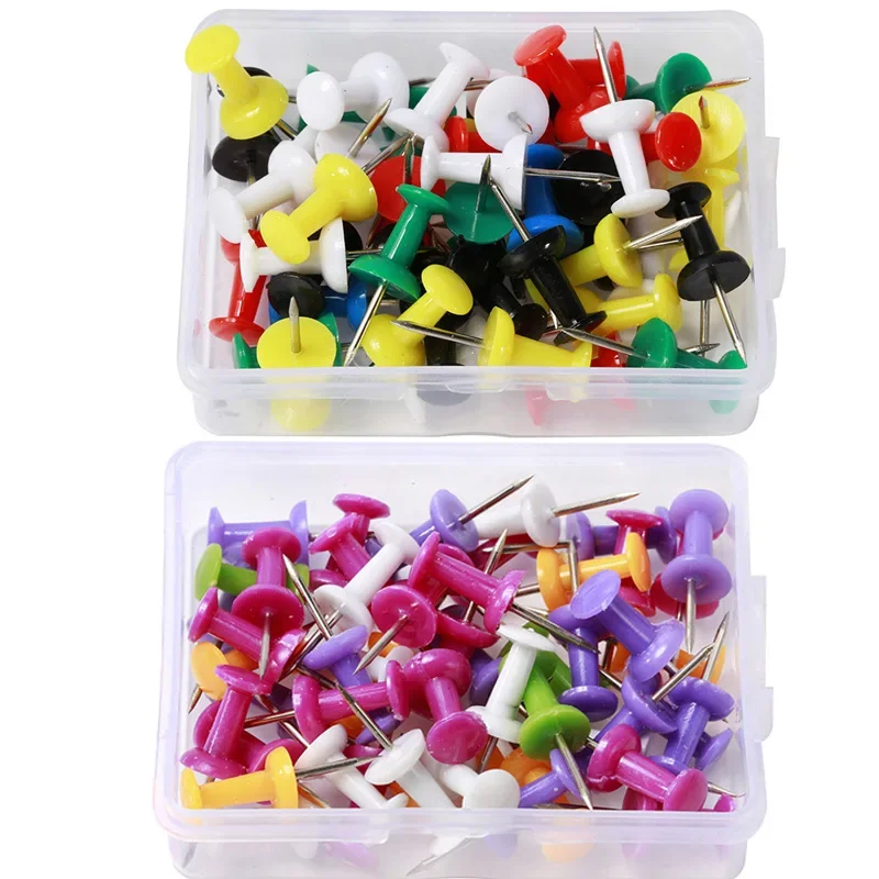 Pinezki Push kciuk pinezki do wieszania na ścianie przezroczysty złoty kij mapa na tablicy PinsCork, zdjęcie z kalendarza, biuro domowe, projekt DIY, 50