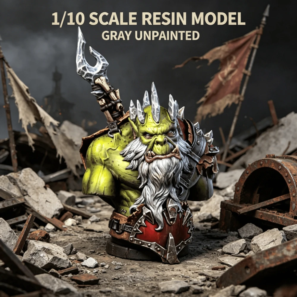 

1/10 Die-casting Resin Model, GK， Ancient Orc Half Body, Needs To Be Assembled, Unpainted