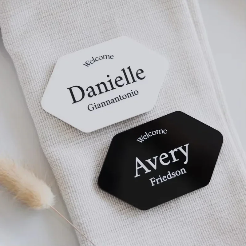 Custom Acrylic Wedding Party Place Names Luxury Wedding Décor Acrylic Place Cards Wedding Seating Card Setting Sign