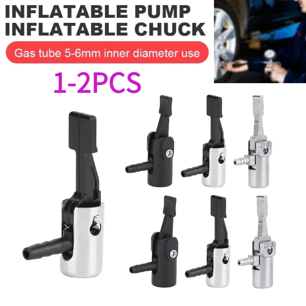 

1-2 шт. патрон насоса для накачивания шин автомобиля насадка для воздушного насоса пластиковый/металлический надувной насос Зажим адаптер соединитель для шланга 5-6 мм