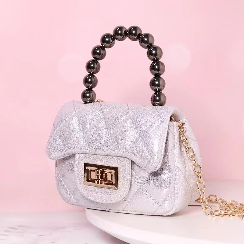 Classic stylish handbags for Baby kids Childrens mini totes Girls design shoulder bags toddlers trend shiny crossbody bag NAB280