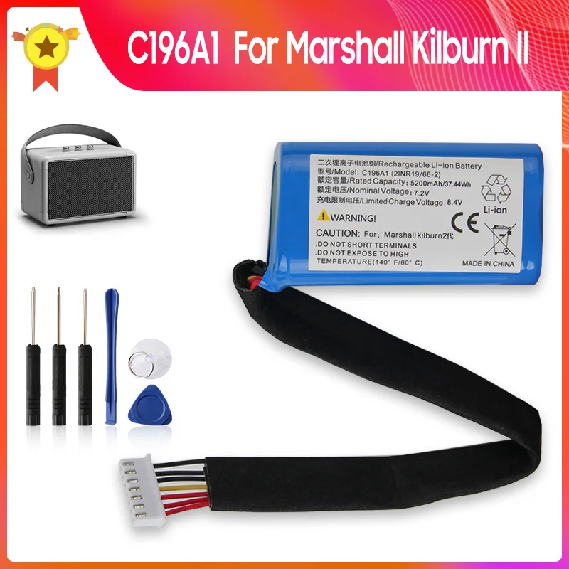 

Replacement Battery C196A1 5200mAh For Marshall Kilburn II Portable Bluetooth Speaker Batteries With Tool