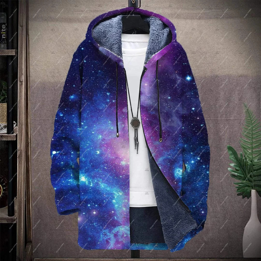 Hippie Graffiti Gradient Colorful Vintage Retro Harajuku 3DPrint Windbreaker Casual Winter Overcoat Fleece Zip Plush Hoodies Q7