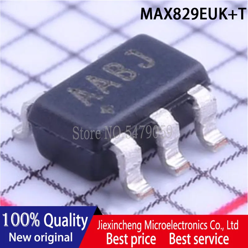 10PCS MAX829EUK+T marking:AABJ MAX829EUK MAX829 SOT23-5  Voltage regulator IC