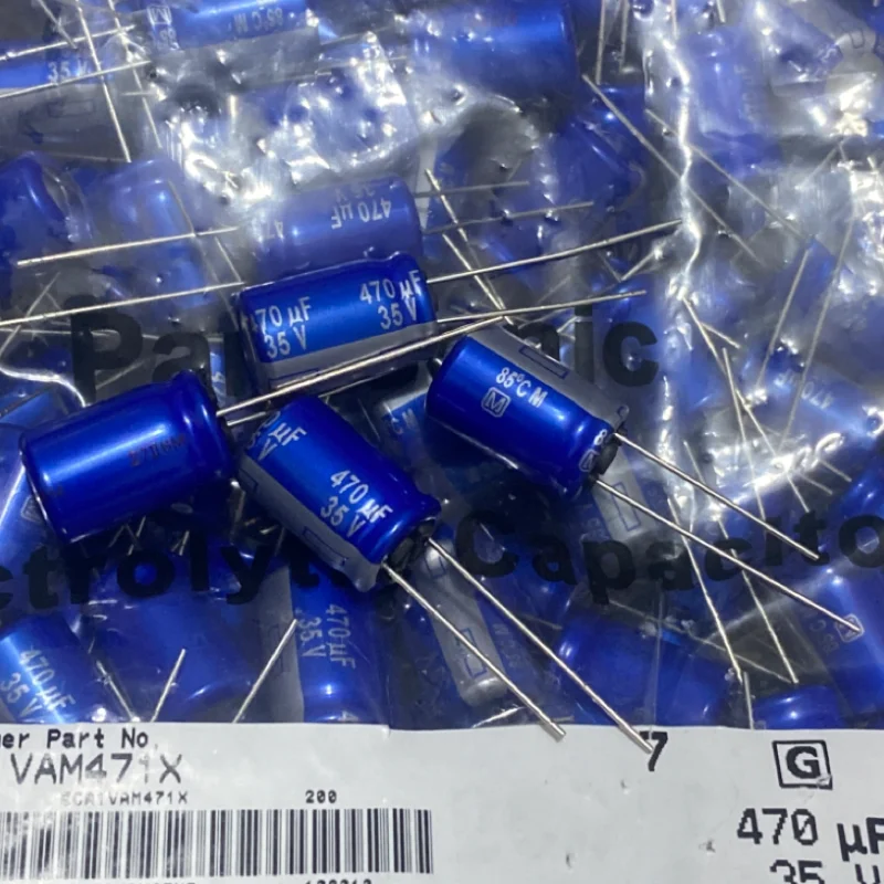 

5PCS 470UF 35V Panasonic Fever Sound Capacitor 35V 470UF 10X16 AM Flash Blue Robe