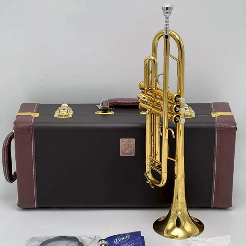 CADWAY USA Stradivarius 180s-37 Anniversary Trumpet Pipe Flat Instrument Brass Strudents Instrumentos Musicales Profesio