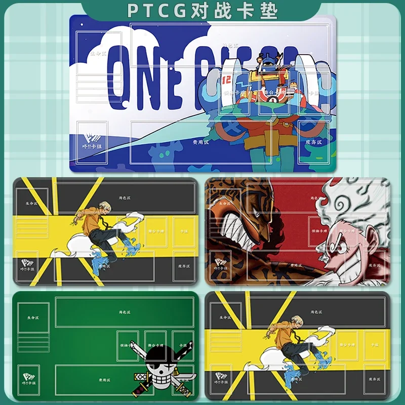 

OPCG One Piece Nika Luffy Zoro Anime Playmat Trading Card Game Mat Dedicated Card Play Against Table Mat 60X35Cm Thickness1.5Mm