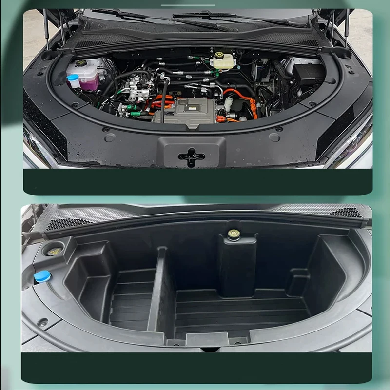 Car Frunk Storage Box for BYD Song Plus Seal U Sealion 6 EV 2023~2026 Front Engine Cabin Organizer Tray Baffle Box Accessories