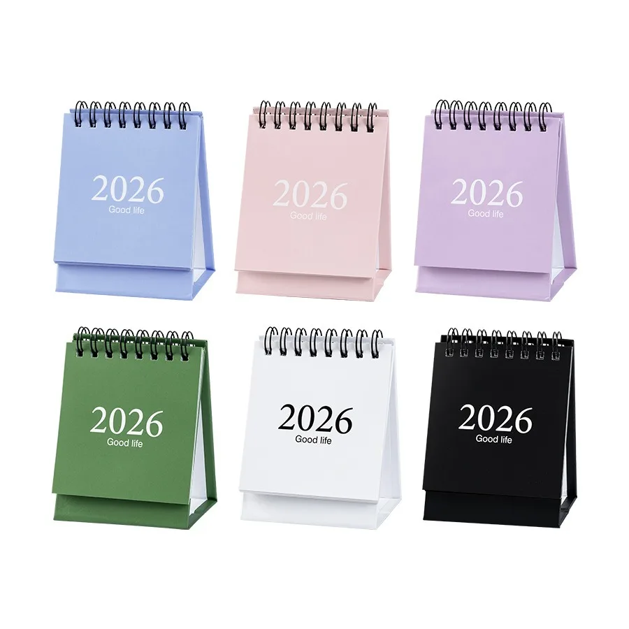 

Mini 2026 Calendar Office School Supplies Morandi Color Desk Calendar Monthly Planner Desk Accessories Decor Record Stationery