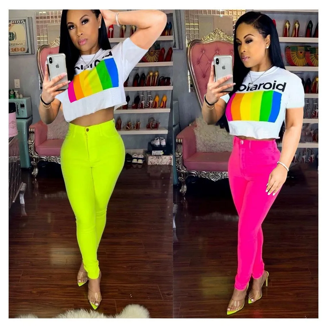 Y5099 Summer European and American Women's Fashion Color Digital Position