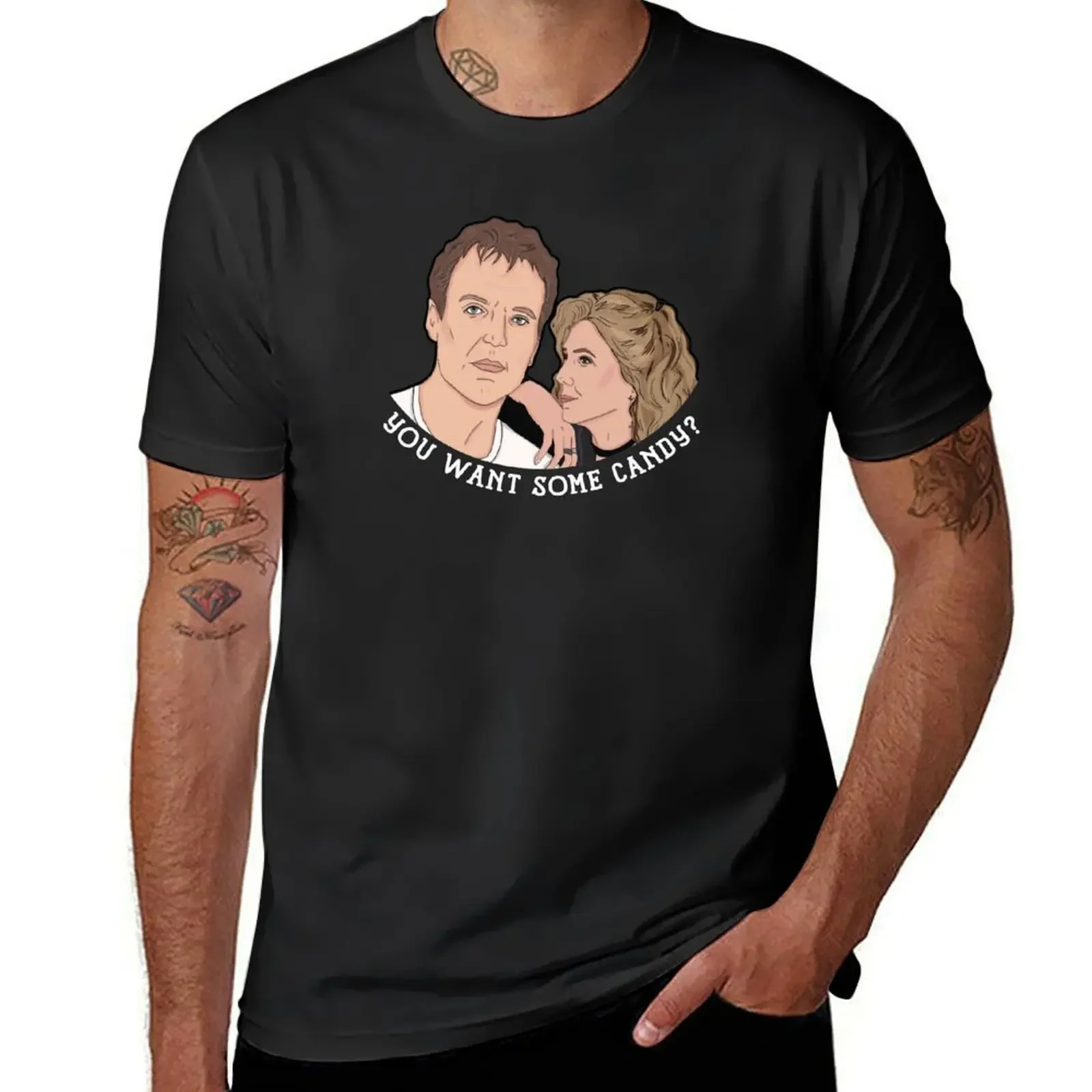 Giles & Joyce Band Candy BTVS T-Shirt tops sweat aesthetic clothes t shirt for men