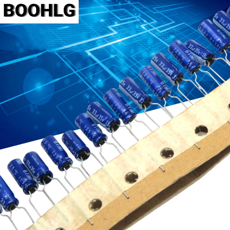 20 個の真新しい本物のアルミニウム電解コンデンサ 35V 33UF 5X11 BT オーディオ