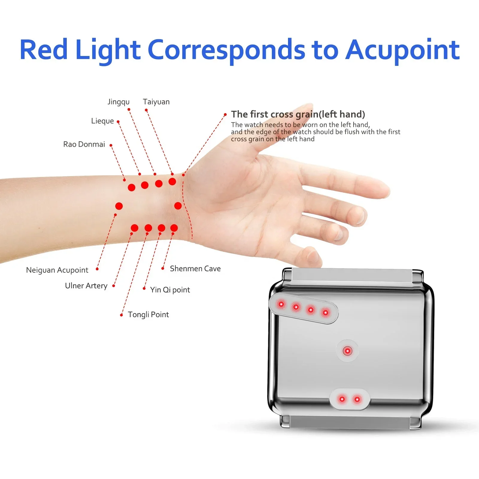 2025Household Semiconductor Laser Therapy Wrist Watch Increase Vitality In Elderly LLLT Laser Device
