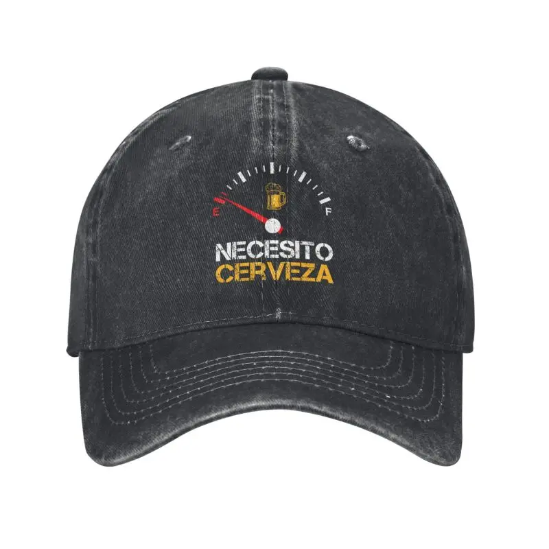 Custom Fashion Cotton Necesito Cerveza Funny Spanish Beer Lover Baseball Cap for Men Women Adjustable Unisex Dad Hat Spring