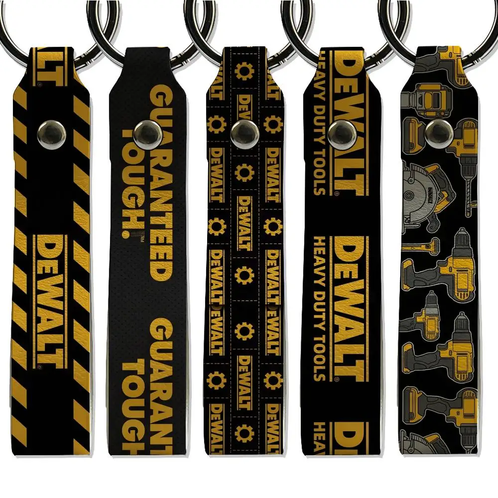 Motorcycle DEWALT Metal Keychain Fashion Key Ring Bag Pendant Car Key Accessories Card Holder Charm
