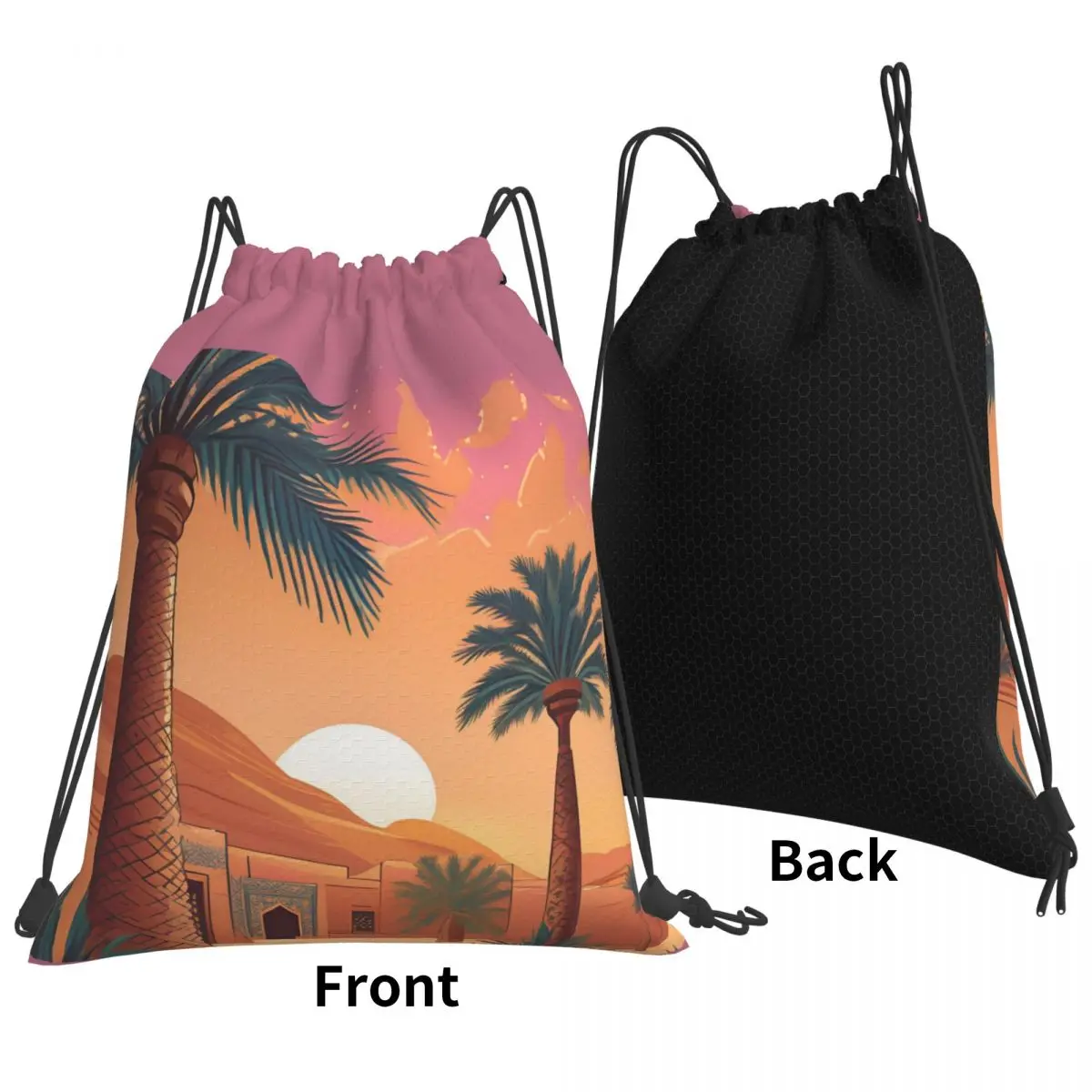 Alola Backpacks Multi-function Drawstring Bags Sundries Bag Book Bags for Travel Students