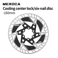 MEROCA Ultralight Center Lock Brake Disc 160mm Diameter Hollow Out 6-Bolt/Central Lock Brake Disc Used for SHIMANO/SRAM Brake ﻿