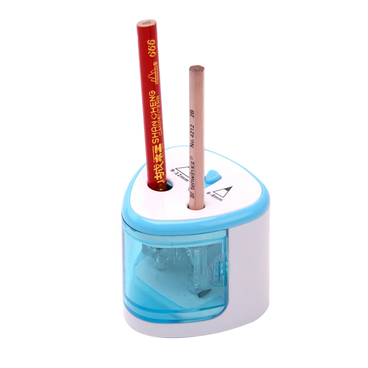Electric Dual Hole Automatic For 6-8Mm 9-12Mm Pencils 3-5S Fast Sharpening Student Artist Office School Use For Pencel Dual