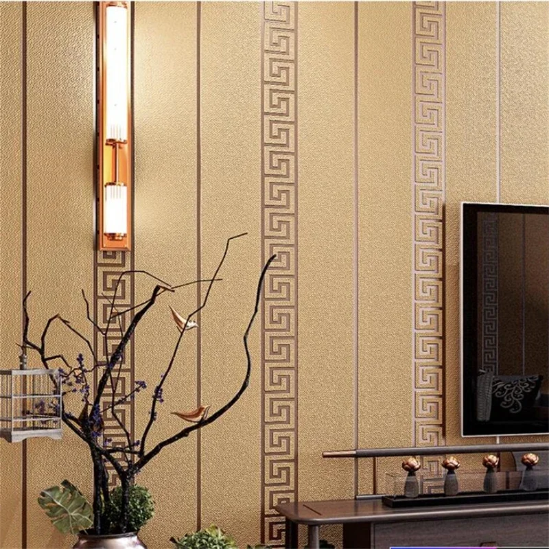 Retro Self Adhesive Wallpaper Greek Key Pattern Living Room Modern Classic Geometric Trellis Wallpaper Hall Classical Home Decor
