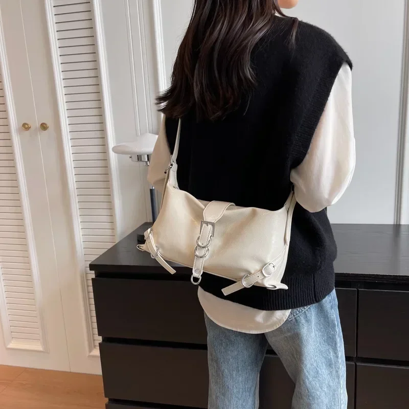 High Quality Women\'s Bags Autumn New Fashion Simplicity High-capacity Advanced Sense Shoulder Bag Solid Versatile Handbag 2023