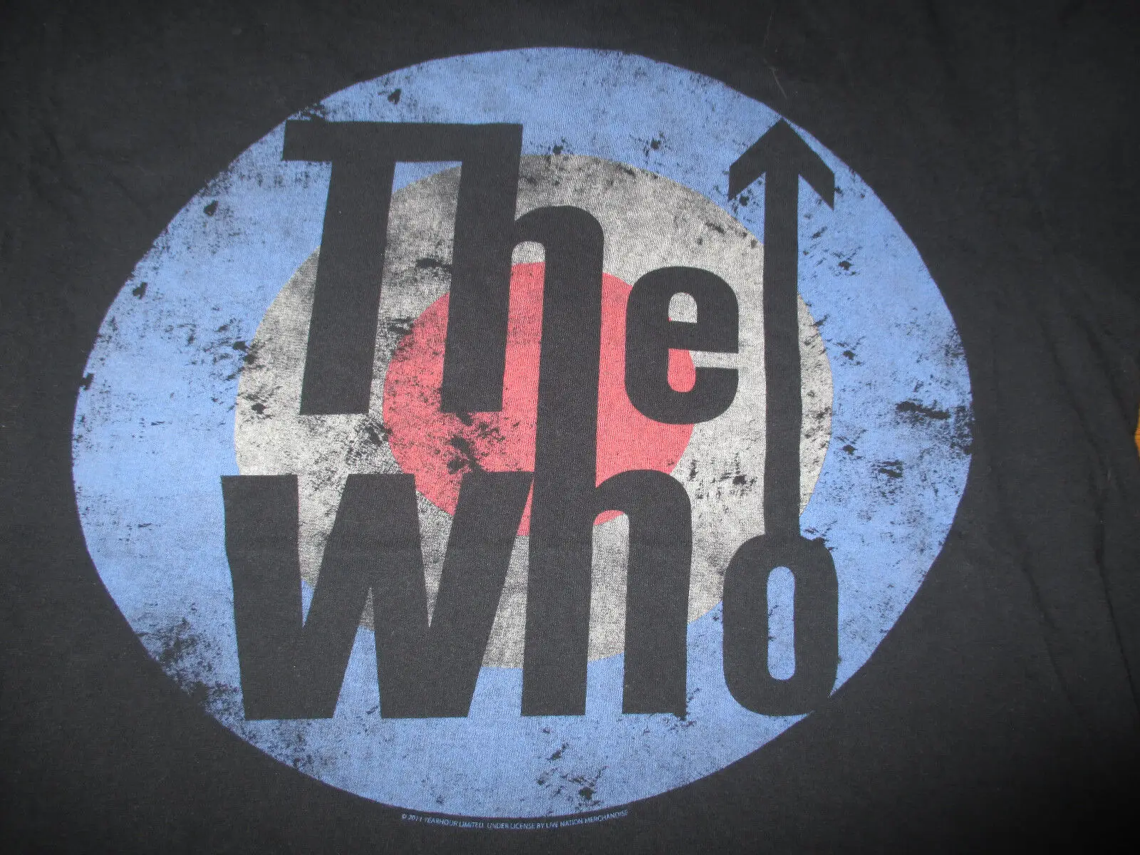 Retro The WHO LG T Shirt BLACK Roger Daltrey Pete Townshend