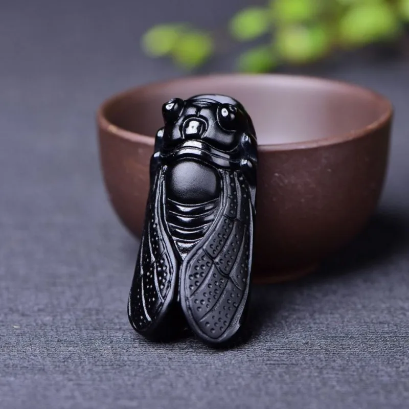 Obsidian Frosted Cicadas Make A Stunning Pendant