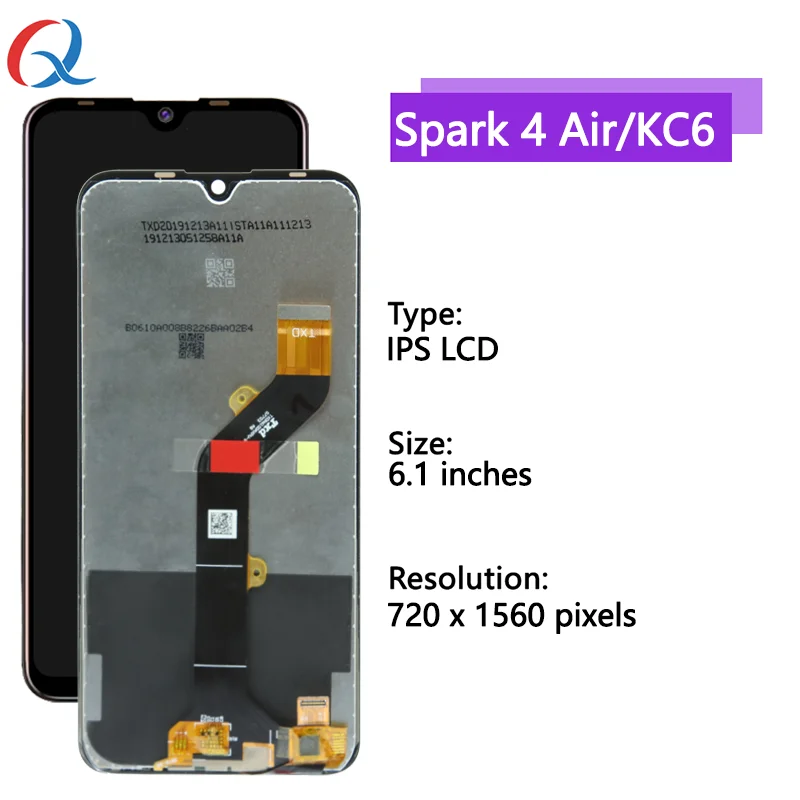 kc6 display pantalla for Tecno Spark 4 Air screen replacement Mobile Phone Lcds for Tecno Spark 4 Air kc6 lcd parts