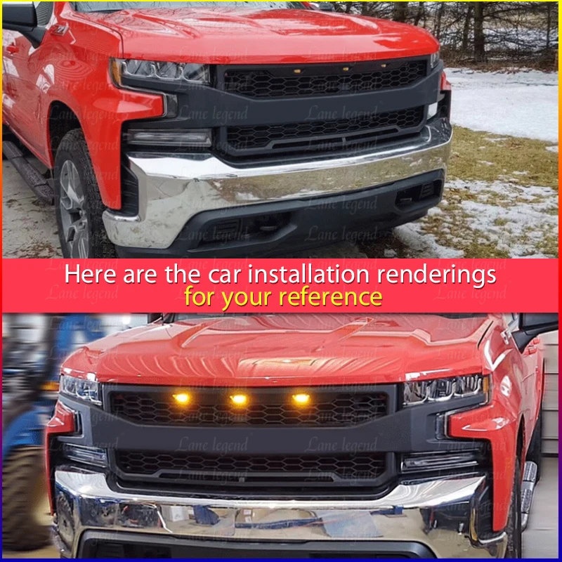 Parrilla de alta calidad para Chevrolet Silverado 2019 2020, fácil instalación, piezas de camioneta, parrillas de radiador delantero