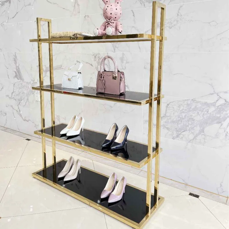 

customized.Shoes Store Standing Simple 4 Layer Stand Modern Furniture Shoes Rack Bag And Clothes Stands & Shoe Racks Showroo