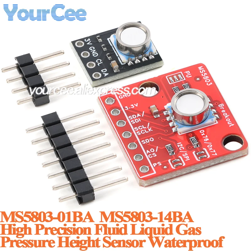 5pcs/1pc MS5803 MS5803-14BA MS5803-01BA High Precision Fluid Liquid Gas Pressure Height Sensor Module Waterproof