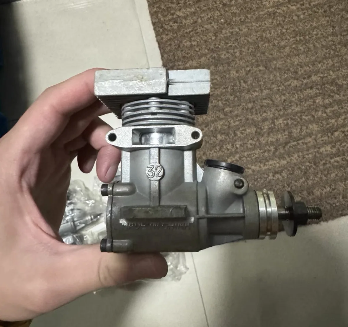 ASP SC 32 Class 3-Blade Methanol RC Engine 2-Stroke Single Cylinder Square Head for Helicopter with Carburetor 32H