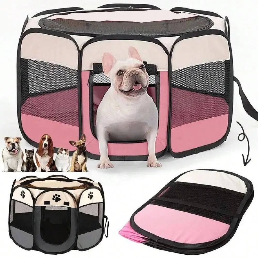 

Dog Supplie Dog Pen Dog Playpen Foldable Pet Tent Kennel Octagonal Fence Puppy Shelter Easy To Use Outdoor Easy Operation Large