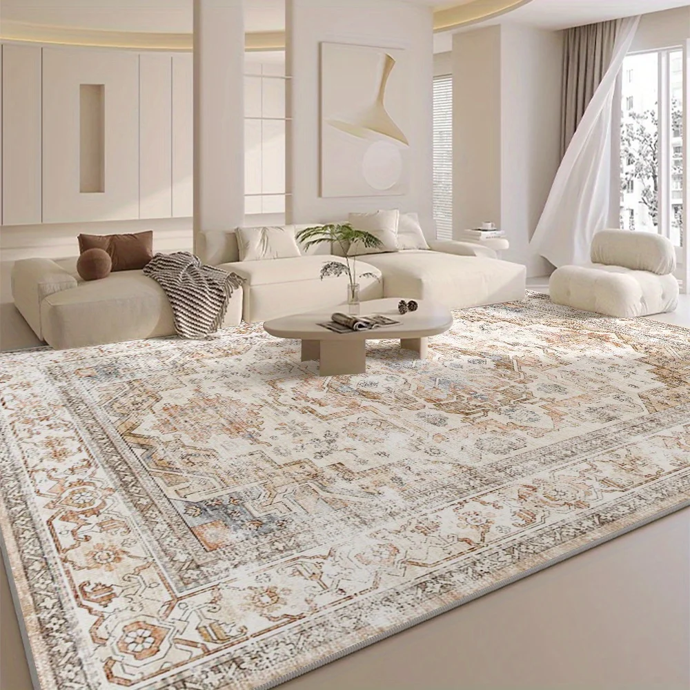 

VIKAMA French Bohemian-style carpets are durable and dirt-resistant for living room, bedroom and study decoration
