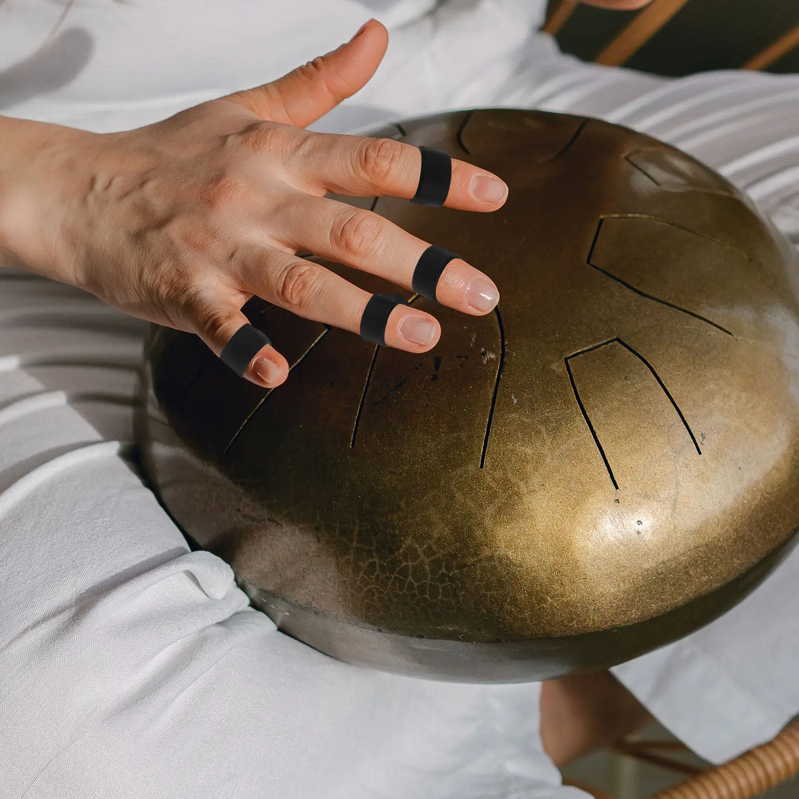 

Набор из 8 силиконовых накладок для пальцев (8 шт.) для барабанов, пан-барабанов и перкуссионных пэдов: улучшенная комфортность игры, длительное использование